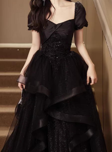 Robe de bal brillante à paillettes et col en cœur, robe de soirée sirène, robe de gala, robe de fête d'anniversaire, D3415