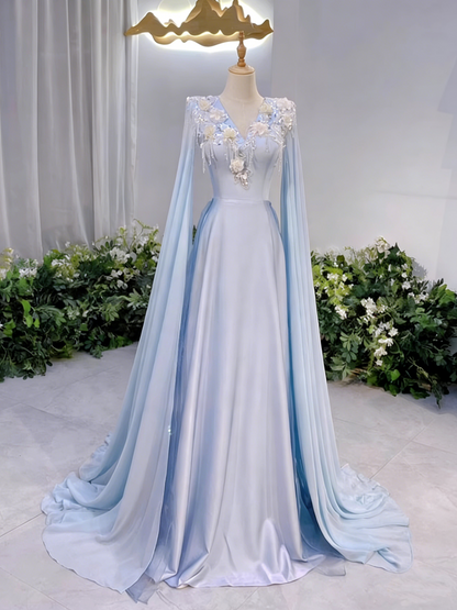 Gorgeous Prom Dress V-neck Pleated Gala Dress Evening Dress Formal Dress  D4506