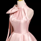 Sweet Prom Dress Light Pink Crew Neck Pleated Evening Dress Quinceanera Dress Ball Gown      D4507