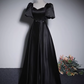 Minimalist Prom Dress Black A Line Sweetheart Pleated Gala Dress Evening Dress Formal Dress  D4518