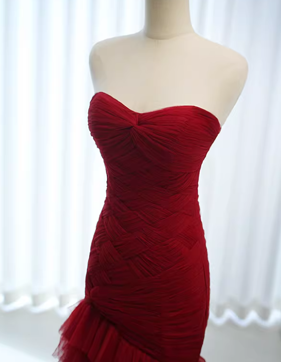 Glänzendes Ballkleid mit herzförmigem Pailletten-Meerjungfrauen-Abendkleid, Galakleid, Geburtstagspartykleid, D3415