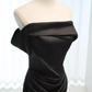 Minimalist Prom Dress Black Off Shoulder Pleated Gala Dress Evening Dress Formal Dress  D4525