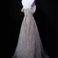 Shiny Prom Dress A Line Off Shoulder Tulle Gala Dress Evening Dress Formal Dress  D4527