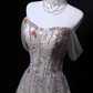 Shiny Prom Dress A Line Off Shoulder Tulle Gala Dress Evening Dress Formal Dress  D4527