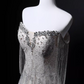 Shiny Prom Dress A Line Off Shoulder Pleated Gala Dress Evening Dress Party Dress  D4528