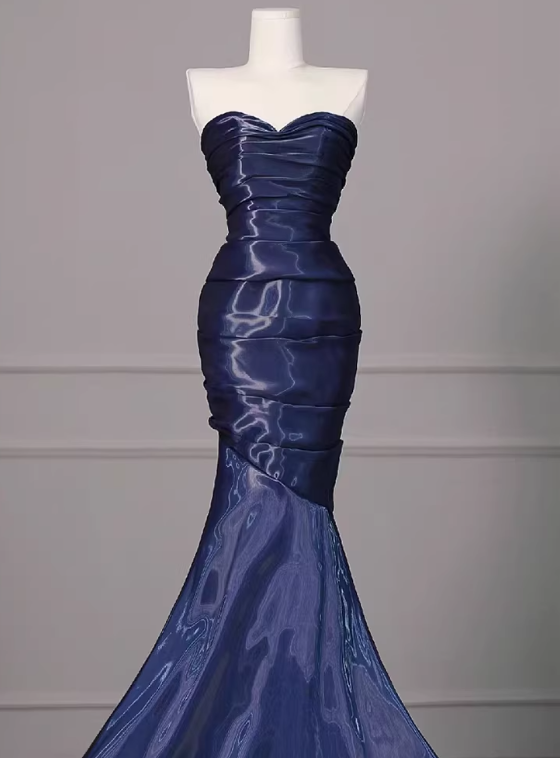Glänzendes Ballkleid mit herzförmigem Pailletten-Meerjungfrauen-Abendkleid, Galakleid, Geburtstagspartykleid, D3415