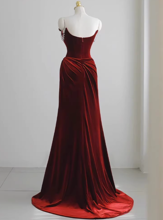 Elegant Prom Dress Strapless Pleated Gala Dress Evening Dress Formal Dress  D4534