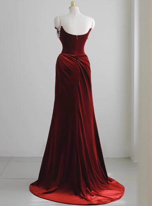 Robe de bal brillante à paillettes et col en cœur, robe de soirée sirène, robe de gala, robe de fête d'anniversaire, D3415