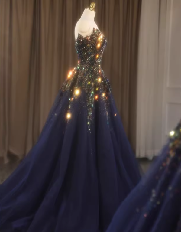 Robe de bal brillante à paillettes et col en cœur, robe de soirée sirène, robe de gala, robe de fête d'anniversaire, D3415