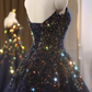 Robe de bal brillante à paillettes et col en cœur, robe de soirée sirène, robe de gala, robe de fête d'anniversaire, D3415