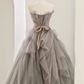 New Arrival Prom Dress Asymmetrical Neck Pleated Tulle Gala Dress Evening Dress Formal Dress  D4541