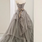 New Arrival Prom Dress Asymmetrical Neck Pleated Tulle Gala Dress Evening Dress Formal Dress  D4541