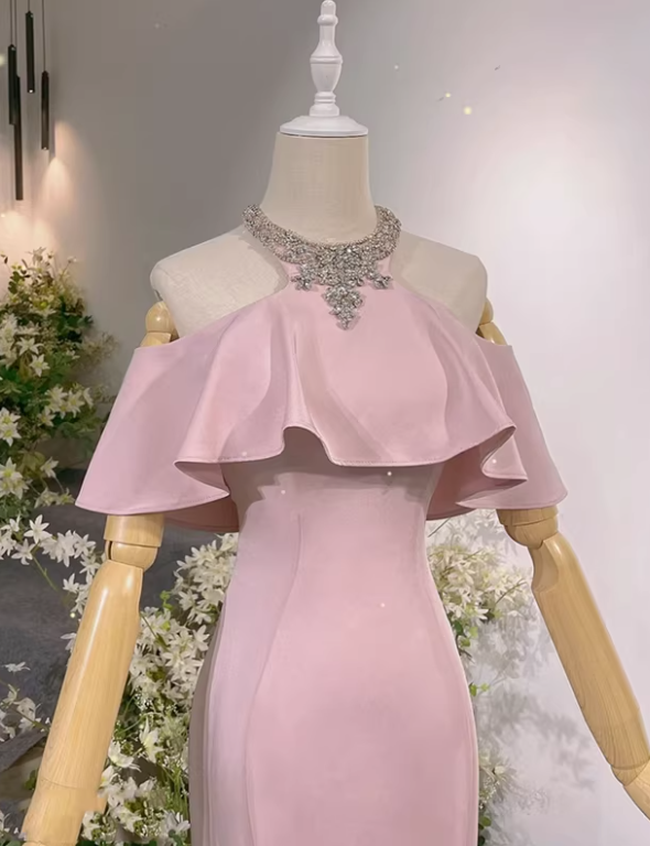 Glänzendes Ballkleid mit herzförmigem Pailletten-Meerjungfrauen-Abendkleid, Galakleid, Geburtstagspartykleid, D3415