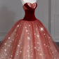 Glänzendes Ballkleid mit herzförmigem Pailletten-Meerjungfrauen-Abendkleid, Galakleid, Geburtstagspartykleid, D3415