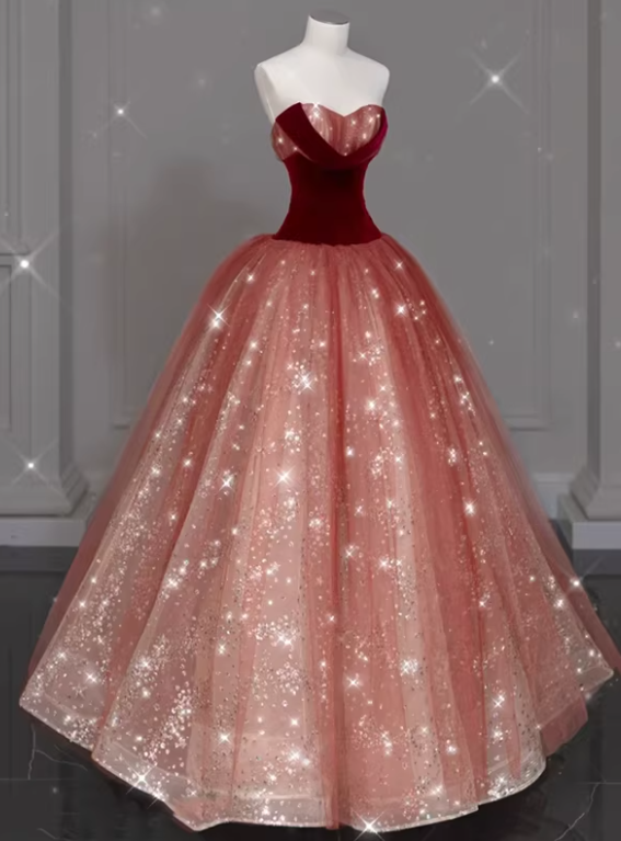 Glänzendes Ballkleid mit herzförmigem Pailletten-Meerjungfrauen-Abendkleid, Galakleid, Geburtstagspartykleid, D3415