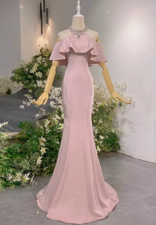 Glänzendes Ballkleid mit herzförmigem Pailletten-Meerjungfrauen-Abendkleid, Galakleid, Geburtstagspartykleid, D3415