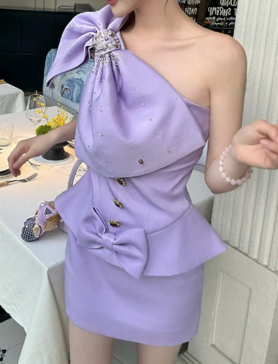 Pretty Homecoming Dress Asymmetrical Neck Short Prom Dress Birthday Party Outfits Cocktail Dress   D4555