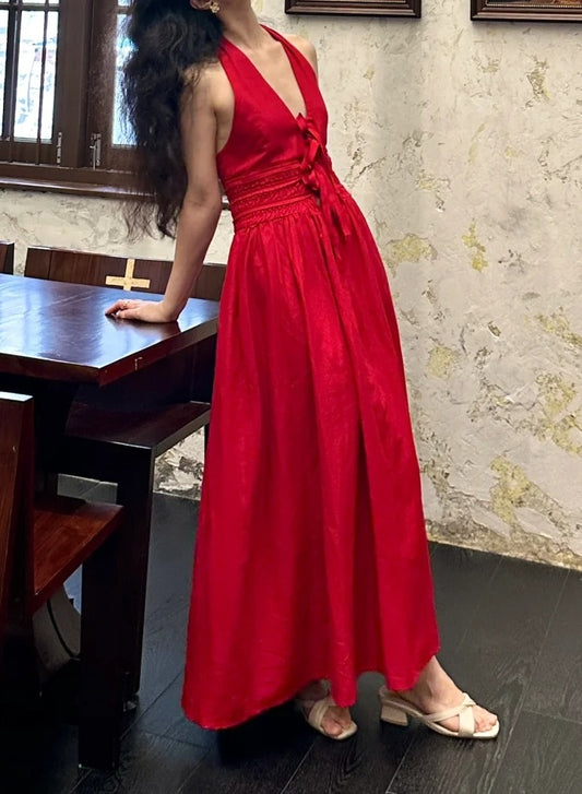 Charming Prom Dress Halter Pleated Birthday Party Dress Cockatail Dress Evening Dress  D4558