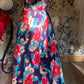 Colorful Prom Dress Crew Neck Print Gala Dress Cockatail Dress Evening Dress  D4565
