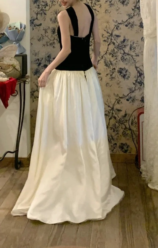 Minimalist Prom Dress Crew Neck Backless Gala Dress Formal Dress Evening Dress  D4568