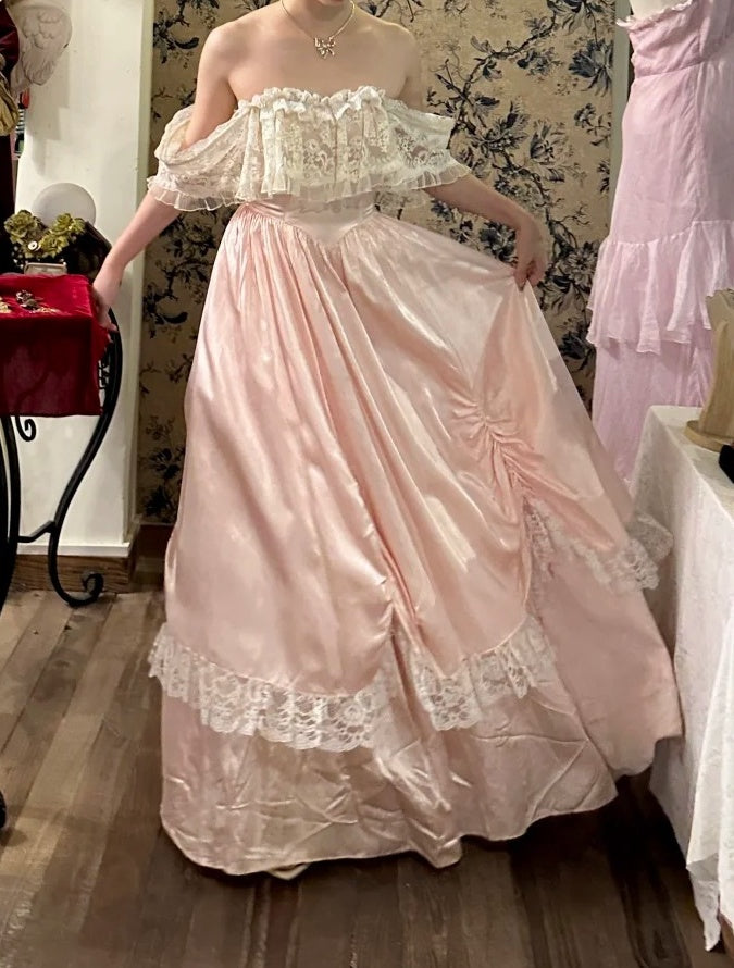 Beauty Prom Dress Off Shoulder Lace Pleated Gala Dress Formal Dress Evening Dress  D4570