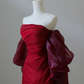 Simple Satin Burgundy Long Prom Dress, Burgundy Long Evening Dress MD7258