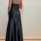 Black Strapless A Line Elegant Long Prom Dress Formal Party Dress MD7614