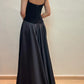 V Neck A Line Black Long Prom Dress Formal Party Dress MD7615