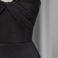 Sweetheart Black Mermaid Evening Dress Strapless Long Prom Dress MD7635