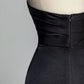 Sweetheart Black Mermaid Evening Dress Strapless Long Prom Dress MD7635