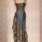 Vintage Spaghetti Straps Asymmetrical Chiffon Long Party Dress MD7644