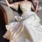 Spaghetti Straps Sheath Chiffon White Long Party Dress Birthday Outfits MD7659