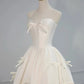 White Strapless A Line Cute Sweet Birthday Party Dress MD7680