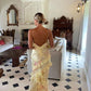 Yellow Spaghetti Straps Ruffle Long Prom Dress with Ruffles MD7729