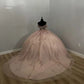 Light Pink Applique Ball Gown Prom Dress Evening Formal Dress MD7732