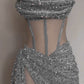 Pink Strapless Sequins Homecoming Dress Short Party Dress, MD7880