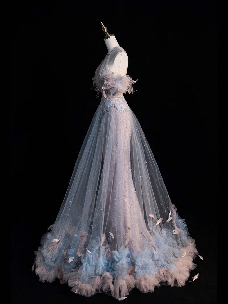 Superbe robe de soirée sirène longue à col licou, MD7945