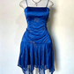 Navy Blue Straps A-Line Chiffon Short Party Dresses Homecoming Dresses Short Prom Dress, D1222