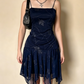 Navy Blue Straps A-Line Chiffon Short Party Dresses Homecoming Dresses Short Prom Dress, D1222