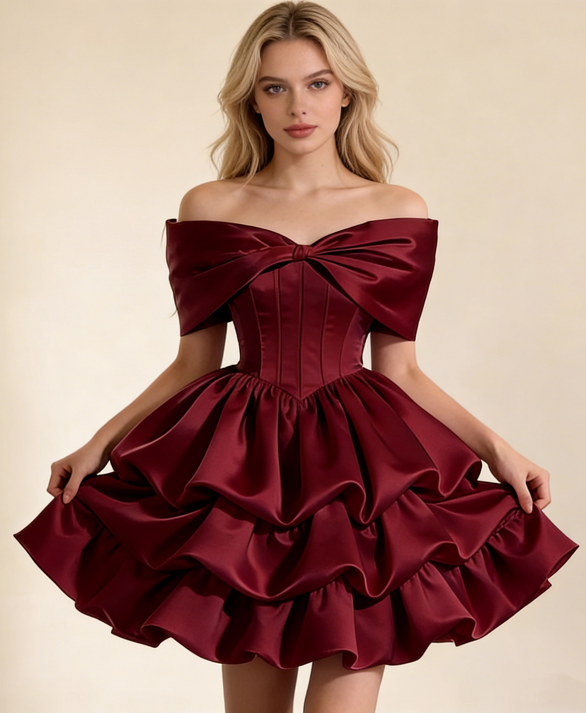 Robe de soirée courte plissée à bretelles spaghetti, tenue de soirée d'anniversaire, robe de cocktail D3339