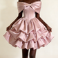 Robe de soirée courte plissée à bretelles spaghetti, tenue de soirée d'anniversaire, robe de cocktail D3339