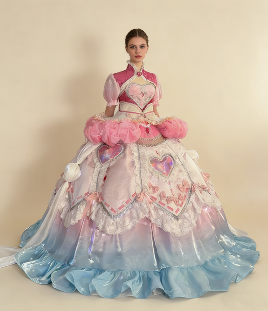 New Arrival Prom Dress High Collar Pleated Ball Gown Quinceanera Dress Birthday Outfits   D3764