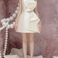 Beautiful Homecoming Dress Strapless Rinestone Bowknot Back to School Outfits Party Dress D7247