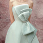 Beautiful Homecoming Dress Strapless Rinestone Bowknot Back to School Outfits Party Dress D7247