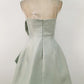 Beautiful Homecoming Dress Strapless Rinestone Bowknot Back to School Outfits Party Dress D7247