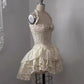 Vintage Beige Sweetheart Applique A-Line Elegant Tiered Homecoming Dress Party Dress Prom Dresses D1618