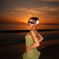 Cute Olive Green V-neck Sheath Knitted Homecoming Dress Party Dress D1623