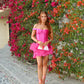 Chic Homecoming Dress Off the Shoulder Pleated Back to School Outfits Party Dress Birthday Outfits D7418