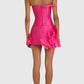 Chic Homecoming Dress Off the Shoulder Pleated Back to School Outfits Party Dress Birthday Outfits D7418