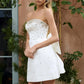 Unique Homecoming Dress Strapless A-Line Bowknot Rinestone Back to School Outfits Party Dress D7789
